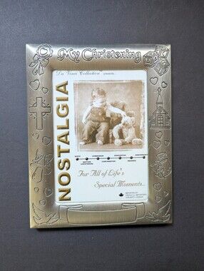 My Christening Silver Photo Frame Engraveable Da Vinci Collection Nostalgia